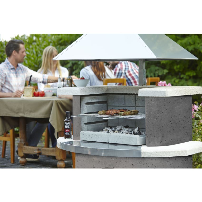Barbecue ZURICH en Béton Anthracite 110x65x197cm