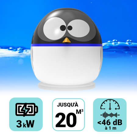 Pompe à chaleur Penguin 3 kW pour piscine de 20 m3