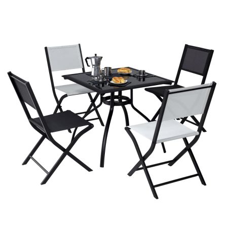 Lot de 2 Chaises Pliante Modulo Grise 