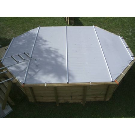 Bâche de sécurité a barre pour piscine de 750x400cm 
