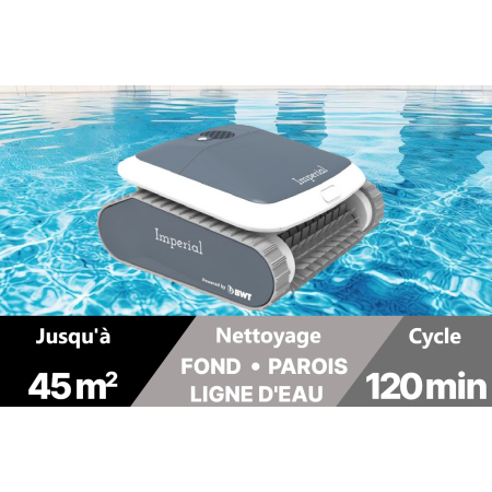 Robot Piscine Fond Parois et Ligne d'eau IMPERIAL 
