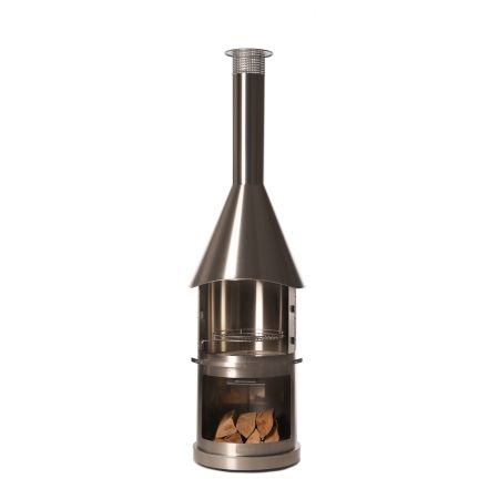Barbecue/ cheminée SYDNEY en acier inoxydable Inox brossé