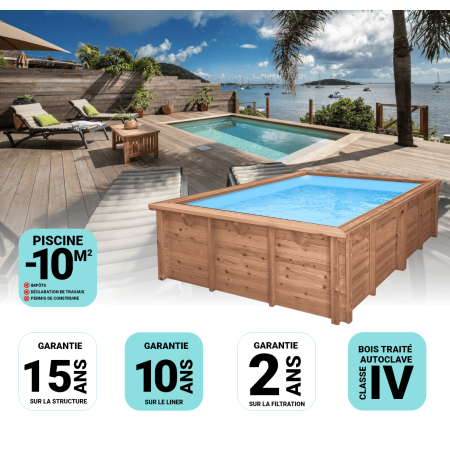 Piscine Bois Luna Rectangulaire 350x270x70cm