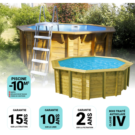 Piscine Bois -10 m2 Ubbink Lekingstore