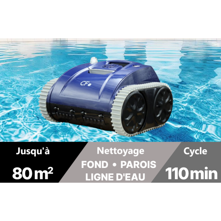 Robot piscine Fond Paroi Ligne d'eau ORCA 200 Sans Fil