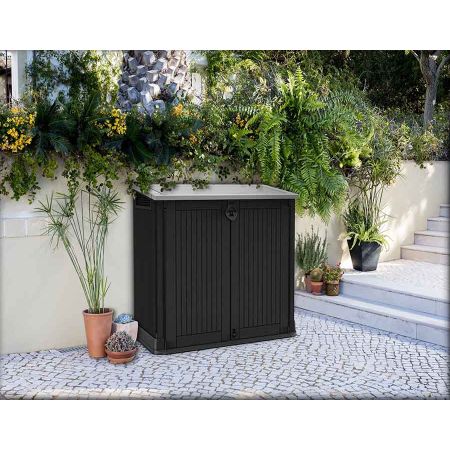 Coffre en résine Multifonction 880L Noir sans vérins
