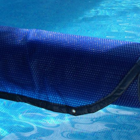 Bâche été pour Kit Piscine Béton Aspect Bois Allongé 635x472cm