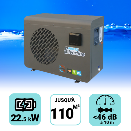Pompe à chaleur Poolex Silverline -22.5 kW pour piscine de 80-110m3