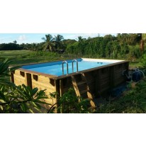 Kit Piscine Bois Hors Sol Rectangulaire Tamara 425 x 325 x 130 cm