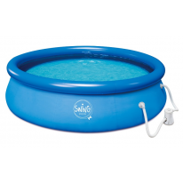 Piscine gonflable ronde Bleue ⌀ 244 x h. 76 cm avec filtre a cartouche 