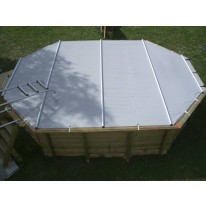 Kit de Couverture de Sécurité à Barres pour Piscine 490x355cm