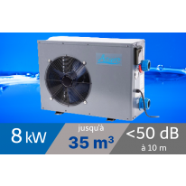 Pompe à chaleur Netpac 8.7 kW pour piscine de 40-50m3 + Bâche de protection