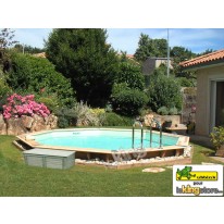 Piscine bois UBBINK OCEA 510x120cm Liner Sable