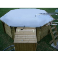 Bâche à barres pour piscine ronde octogonale Ø 360 cm