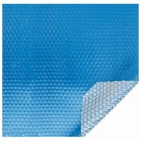 Bâche à bulles 300μ bleu pour piscine ovale allongée 550x370 cm