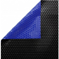 Bâche à bulles 400μ Bleu-Noir bordée pour Piscine octogonale allongée 820x470 cm