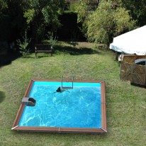 Piscine en bois carrée EGINE - 370 x 370 x 147 cm