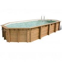 Piscine Bois AQUABELLE UBBINK Allongée en Kit 750x400xh130 cm