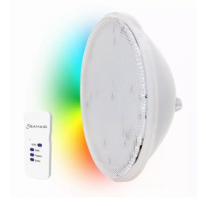 Lampe LED format PAR56 plate couleur 90 LED RGB + télécommande AQUALUX