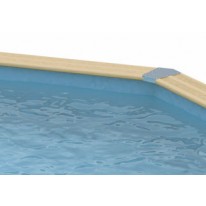 Liner Bleu 75/100ème pour piscine Octogonale Allongée 610 x 400 x H130cm