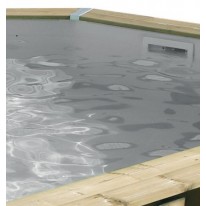 Liner Gris 75/100ème pour piscine Octogonale Allongée 670 x 400 x H130cm
