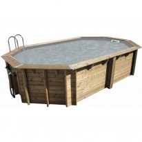 Piscine Bois NORTLAND UBBINK OCEA Allongée en Kit 610X400x130 cm LEKINGSTORE