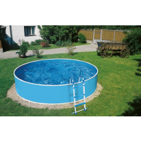 Piscine Acier Ronde Azuro ⌀360x90cm Bleu/Blanc + Skimmfilter