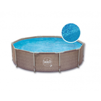 Piscine Tubulaire Ronde aspect Osier 549x132cm