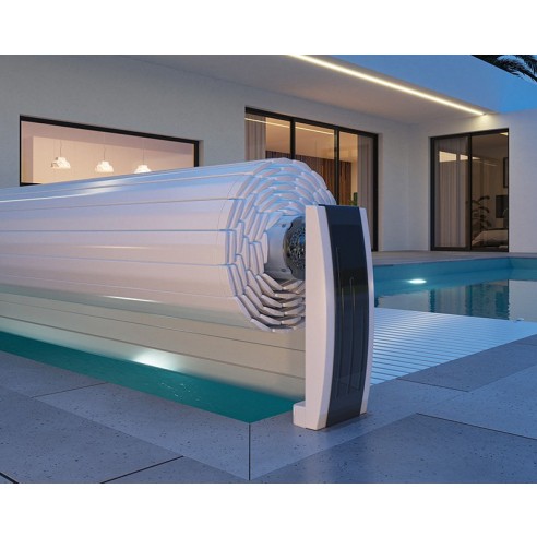 Volet roulant Hors sol électrique BALI pour piscine carrée 520x520 cm