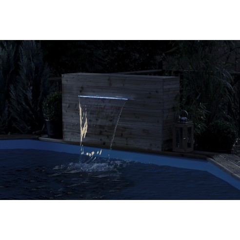 Cascade transparente lumineuse pour piscine NIAGARA - ACRYL Led 60