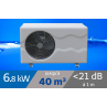 Pompe à chaleur Inverter 6.8 kW pour piscine de 30-40m3 + Bâche de protection