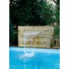 Cascade transparente pour piscine en bois NIAGARA - ACRYL Led 60