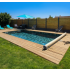 Piscine bois Luxe Rectangulaire 420x320x131cm Pierre de Bali