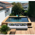 Piscine Bois Luxe Rectangulaire avec Escalier 620x420x130cm Pierre de Bali
