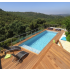 Piscine Bois Luxe Rectangulaire avec Plage immergée + Escalier 620x420x130cm