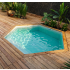 Piscine Bois Diamant Ronde avec Escalier ⌀360x131cm