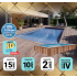 Piscine Bois PRESTIGE Rectangulaire 470x270x145cm Liner Relief 3D