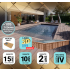 Piscine Bois PRESTIGE Rectangulaire avec Escalier 470x270x145cm Liner Relief 3D