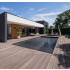 Piscine Bois PRESTIGE LUNA Rectangulaire avec Escalier SPARK 350x270x70cm Liner Relief 3D
