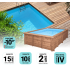 Piscine Bois Carré UBBINK Azura  300x300x126cm