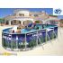 Piscine Allongée OCEANO Acier Décoration Aquatique 640 x 366 x 120 cm 