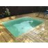 Piscine Bois Luxe Rectangulaire avec Escalier d'Angle 420x320x145cm Pierre de Bali