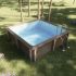 Kit Piscine Béton Aspect Bois Carré 324x324x130cm-NEW