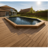 Piscine bois Allongée UBBINK PREMIUM 860x470x130cm Liner Relief 3D