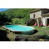 Piscine bois Allongée UBBINK SUPER TONGA 820x470x130cm Liner Sable