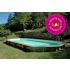 Piscine bois Allongée UBBINK SUPER TONGA 820x470x130cm Liner Sable
